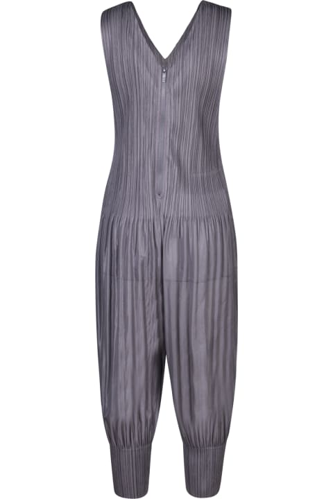 Jumpsuits for Women Issey Miyake Fluffy Pleats Please Grey Jumsuit
