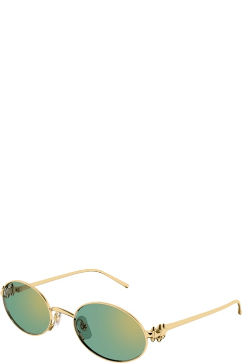 Cartier Eyewear for Kids Cartier Eyewear Cartier Ct0644s Clash De Cartier 004 Gold Green Sunglasses