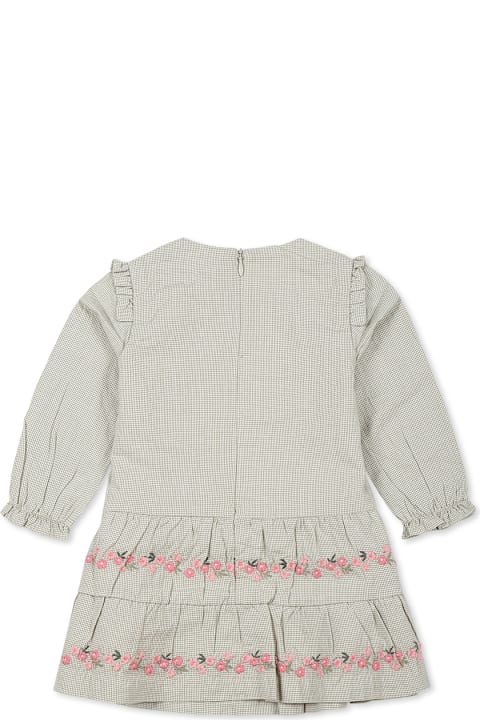 أدوات منزلية Tartine et Chocolat Green Dress For Baby Girl With Embroidery