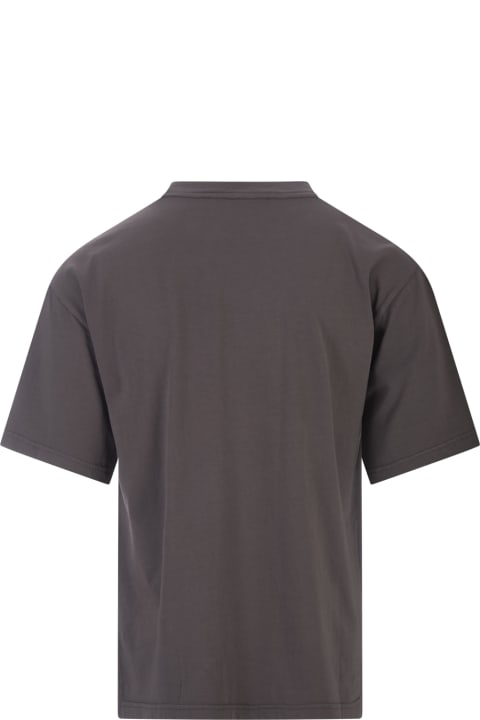 メンズ新着アイテム Kiton Grey T-shirt With Graffiti Style Kiton Logo