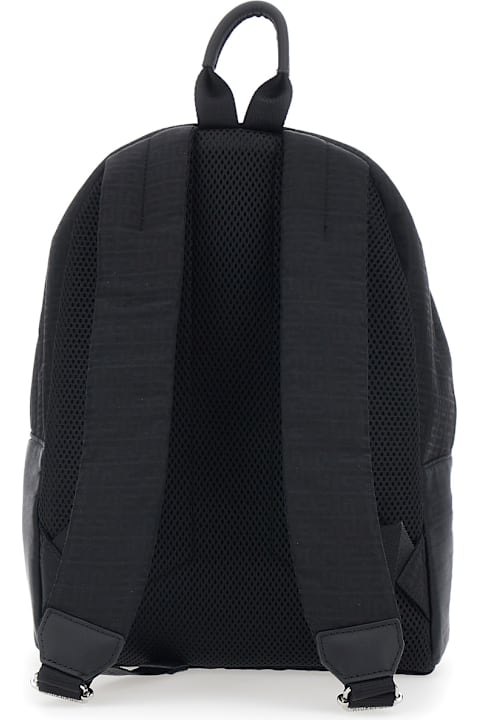 Homeware Givenchy Black Backpack With All-over Logo Motif And Embroidered Logo On The Front In Tech Fabric Boy