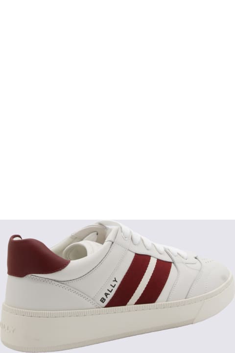 Bally Sneakers for Men Bally White And Red Leather Sneakers