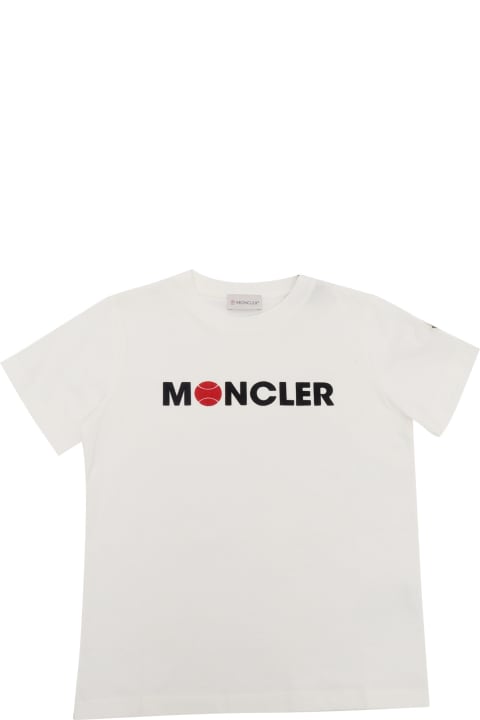Moncler for Kids Moncler White T-shirt With Print