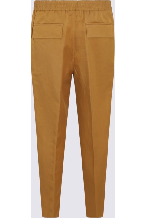 Etro Pants for Men Etro Ochre Linen Blend Pants