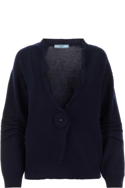Prada for Women Prada Dark Blue Wool Blend Sweater