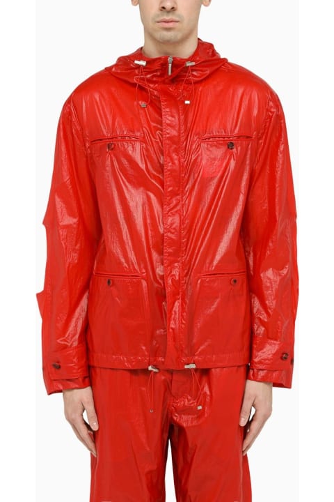 メンズ Ferragamoのコート＆ジャケット Ferragamo Lightweight Red Nylon Jacket