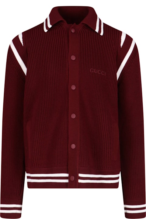 Gucci Sweaters for Women Gucci Wool Logo Cardigan