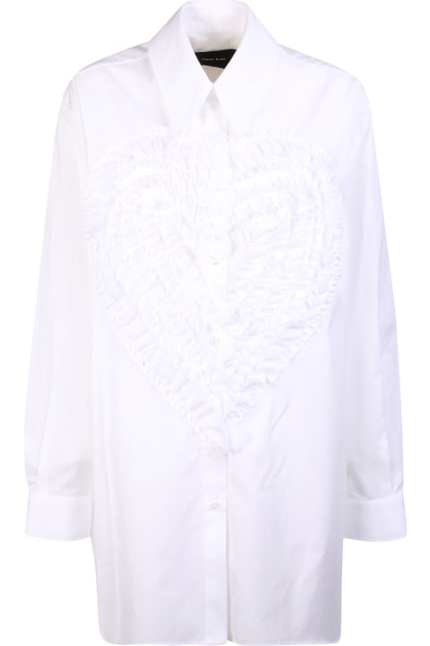 White Cotton Embroidery Shirt