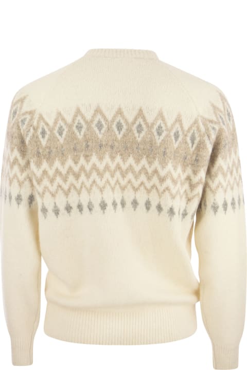 メンズ Brunello Cucinelliのニットウェア Brunello Cucinelli Icelandic Jacquard Buttoned Sweater