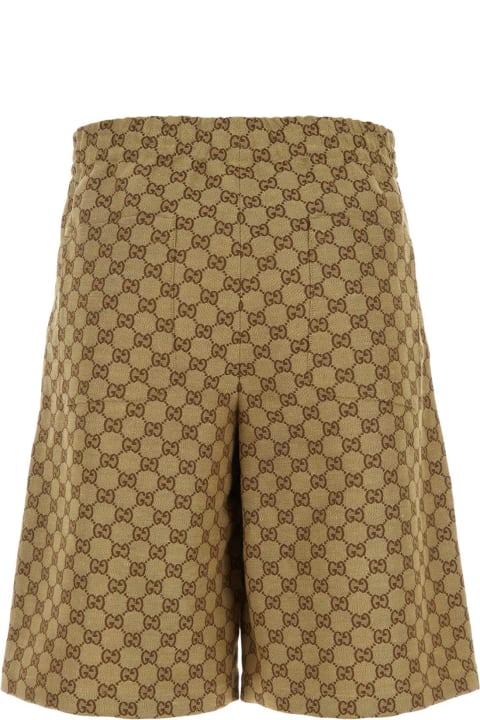 Sale for Men Gucci Gg Supreme Fabric Bermuda Shorts