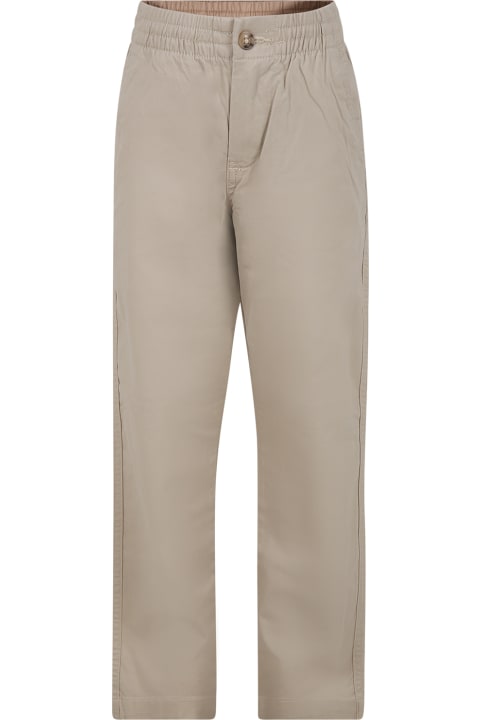 Ralph Lauren for Kids Ralph Lauren Beige Trouser For Boy With Pony Logo