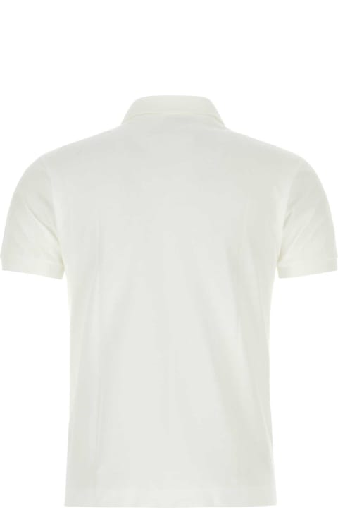 メンズ Lacosteのトップス Lacoste White Piquet Polo Shirt