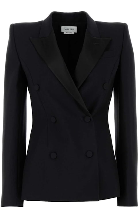 أدوات منزلية Alexander McQueen Black Wool Blend Blazer