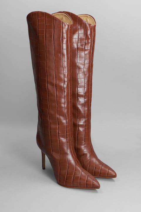 Maryana High Heels Boots In Leather Color Leather