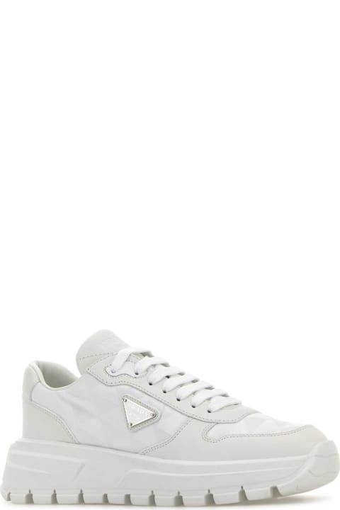 Prada Sneakers for Women Prada White Leather And Nylon Sneakers