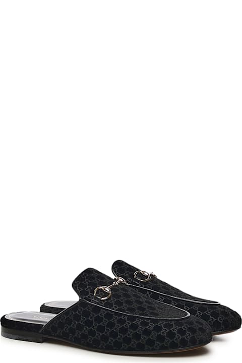 Gucci Princetown Velvet Slipper