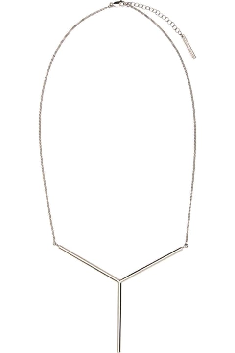 Y/Project Necklaces for Women Y/Project Silver Metal Y Necklace