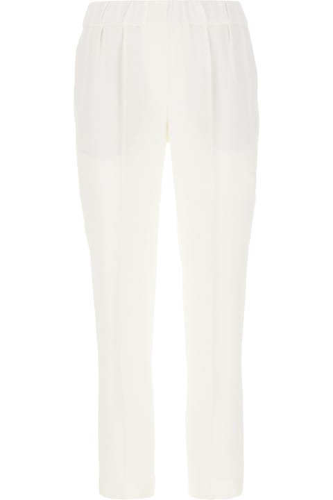 Pants & Shorts for Women Brunello Cucinelli White Acetate Blend Pant