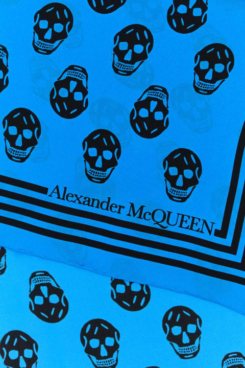 メンズ Alexander McQueenのスカーフ Alexander McQueen Printed Satin Foulard