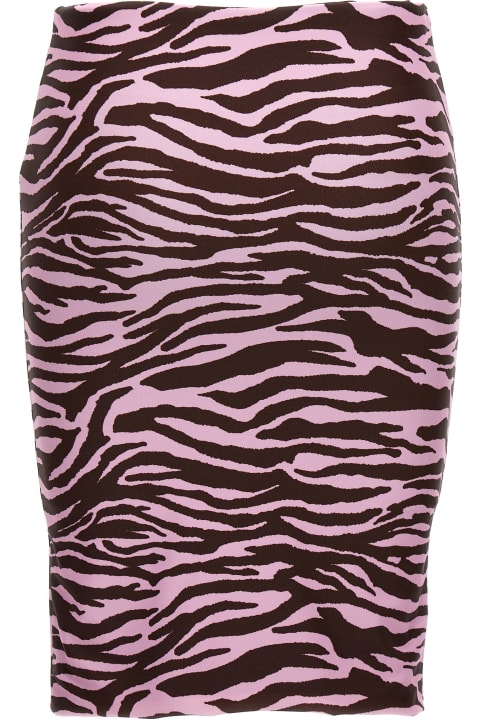 Swimwear for Women The Attico Zebra Miniskirt