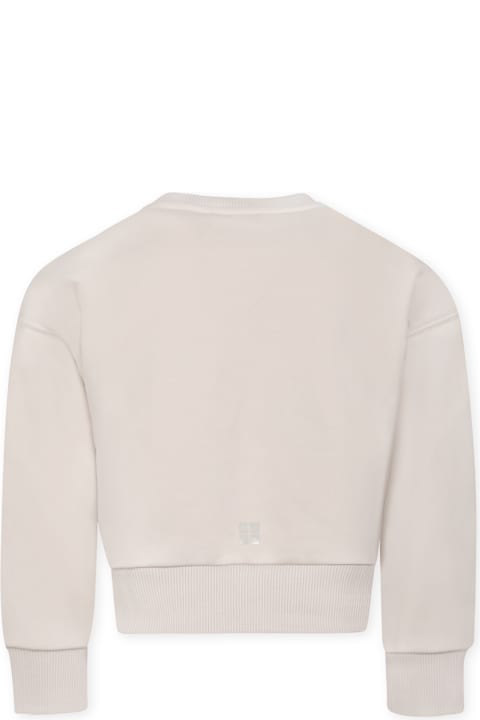 Givenchy Sweaters & Sweatshirts for Women Givenchy Beige Crop Sweatshirt For Girl With Logo