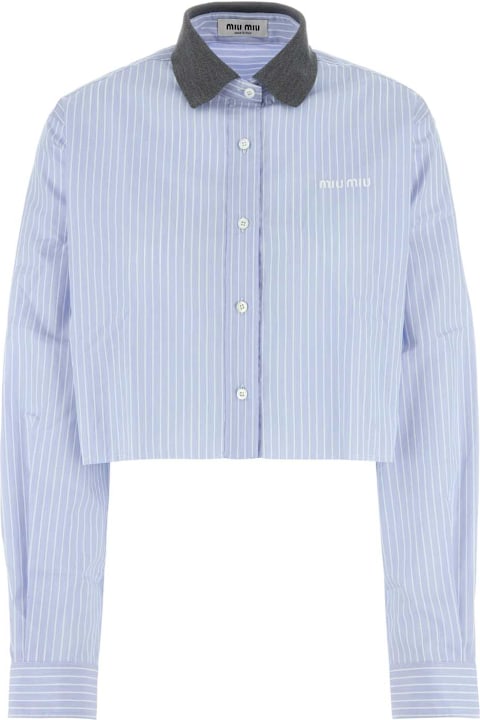 Homeware Miu Miu Embroidered Poplin Shirt
