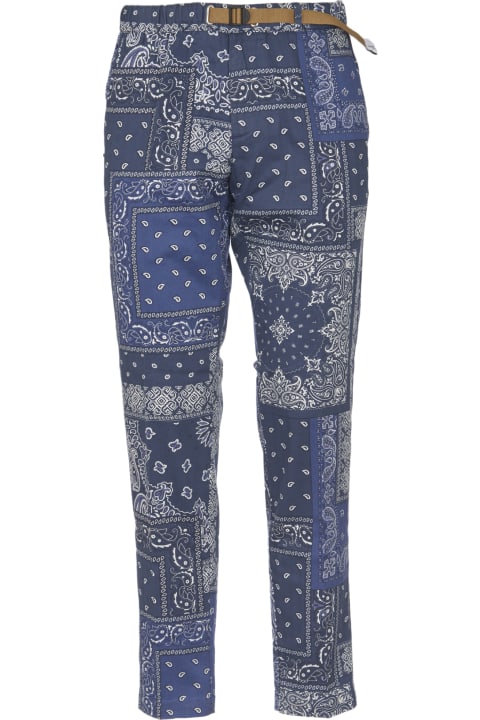 Paisley Print Belted Trousers