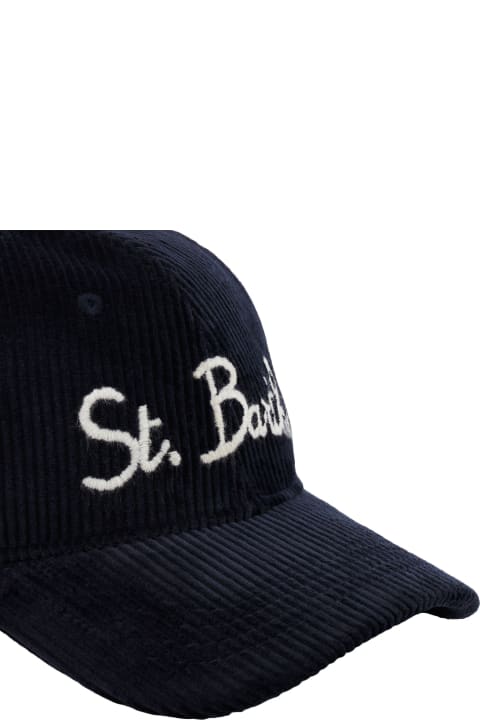 قبعات لـ السيدات MC2 Saint Barth Baseball Corduroy Cap With St. Barth Embroidery