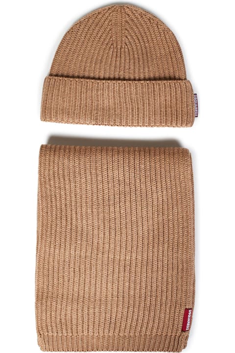 Dsquared2 Accessories for Men Dsquared2 Scarf And Wool Hat Set