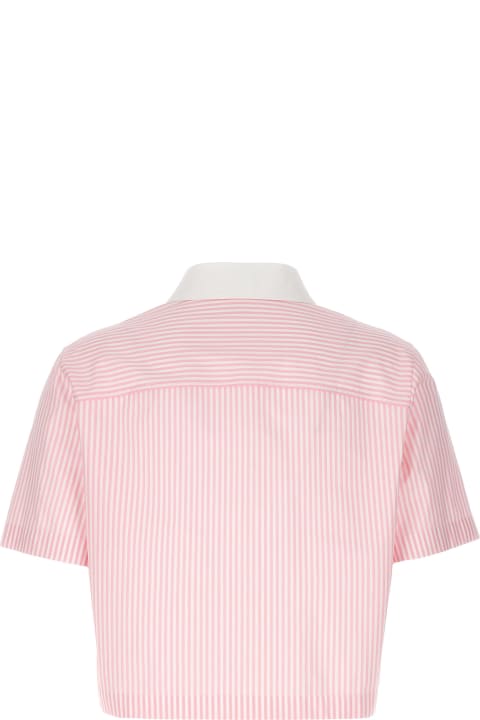 Versace Topwear for Women Versace Striped Cropped Shirt