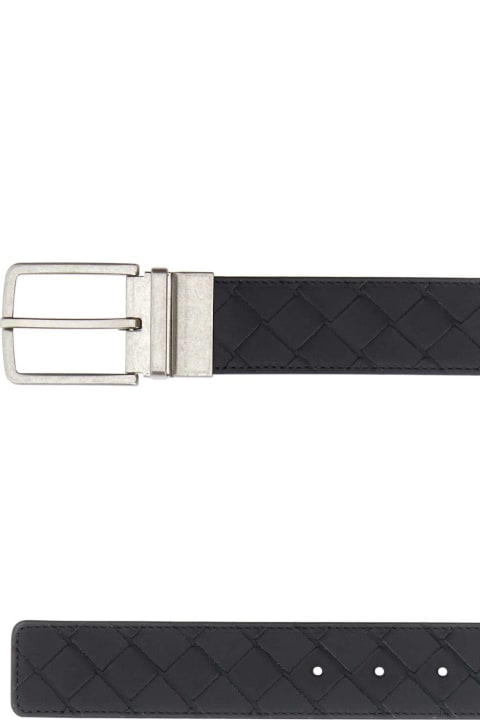 Accessories for Men Bottega Veneta Black Leather Belt