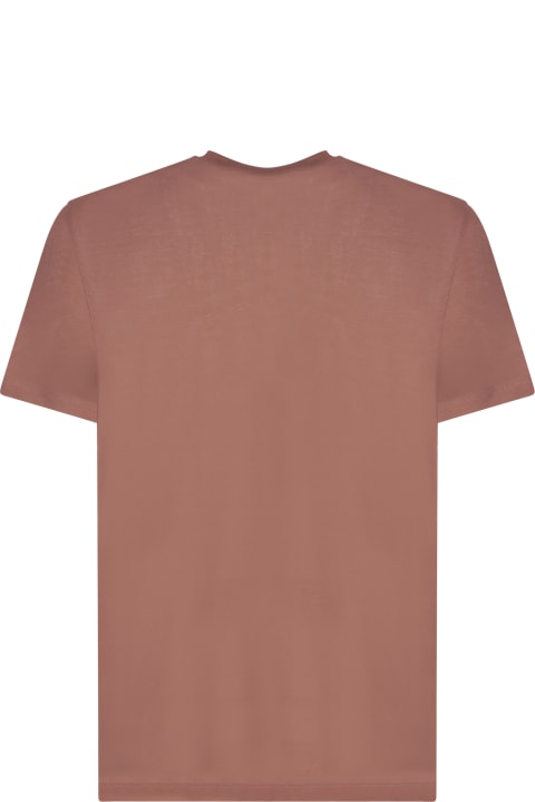 Zanone Topwear for Men Zanone Zanone Brown Cotton T-shirt