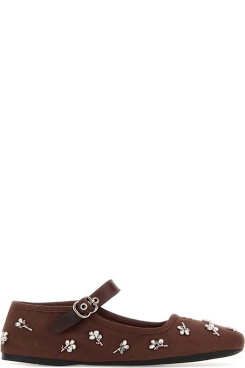 Miu Miu Chocolate Drill Ballerinas