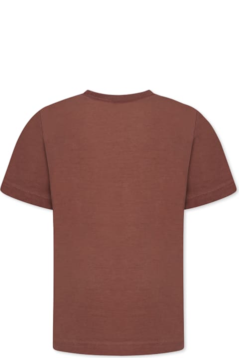 Fashion for Women Dsquared2 Brown T-shirt For Kids With Logo