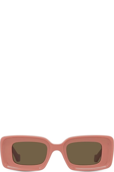 Loewe Eyewear for Women Loewe Rectangular - Shiny Pink Sunglasses
