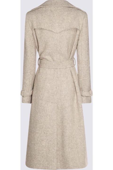 Fashion for Women Tagliatore Beige Wool Carola Coat