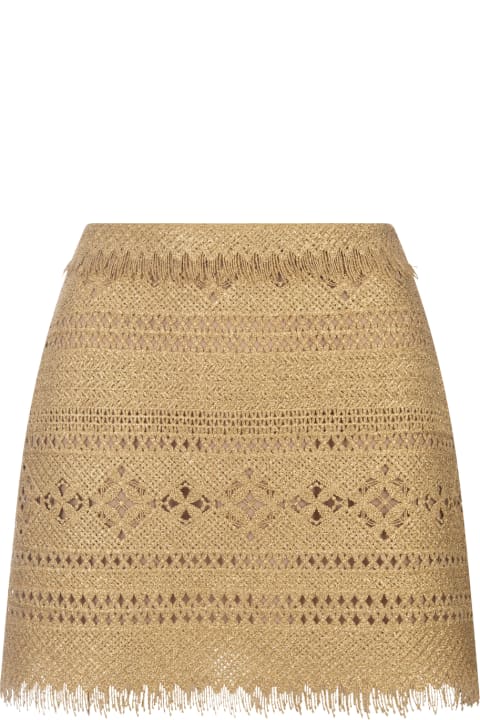 Skirts for Women Ermanno Scervino Macramé Lace Mini Skirt