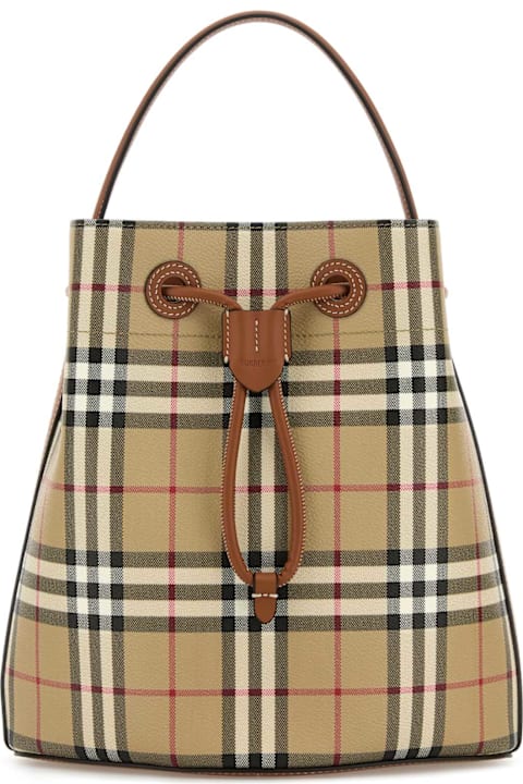 Burberry Printed Canvas Bucket Bag