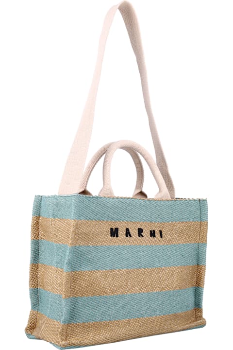 Marni for Women Marni Raffia-effect Small Tote Bag