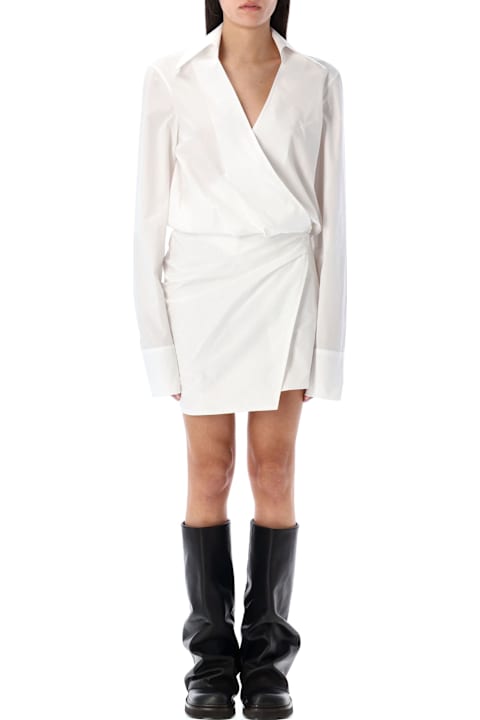 Homeware The Attico Striped Mini Shirt Dress