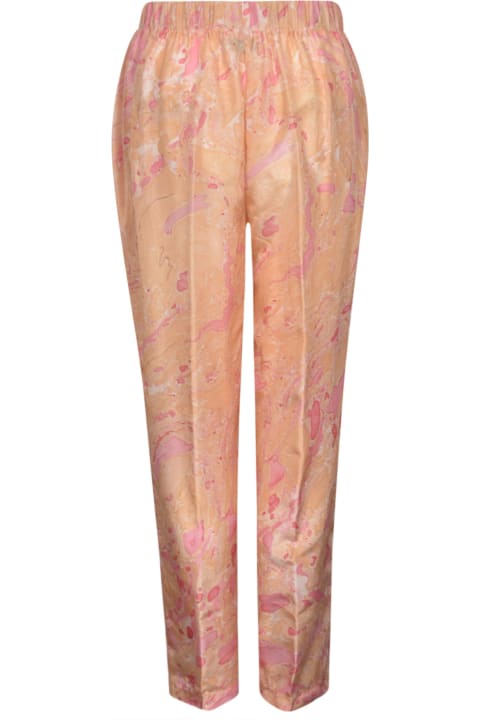 Fashion for Women Forte_Forte Ribbed Waist Printed Trousers