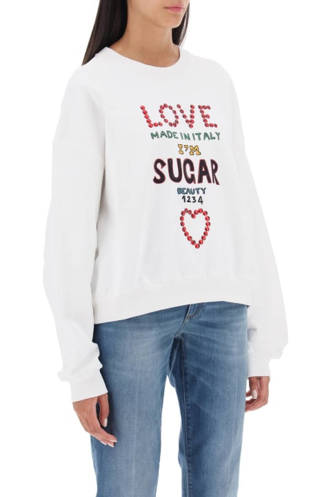 Fleeces & Tracksuits for Women Dolce & Gabbana Lettering Print Sweatshirt