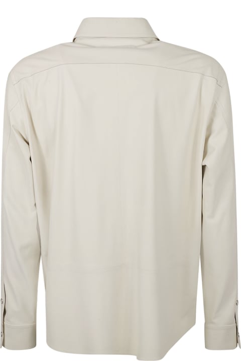 Zegna Shirts for Men Zegna Round Hem Patched Pocket Buttoned Shirt