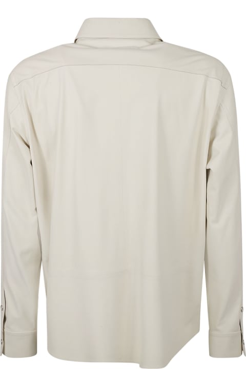 メンズ Zegnaのシャツ Zegna Round Hem Patched Pocket Buttoned Shirt