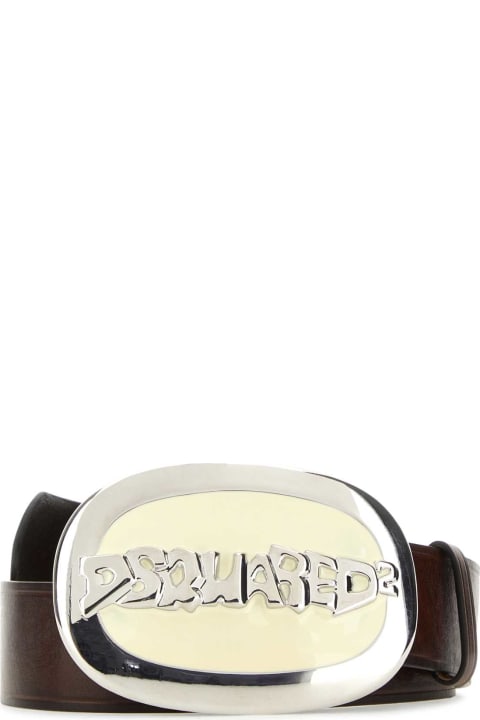 Fashion for Women Dsquared2 Brown Leather Belt