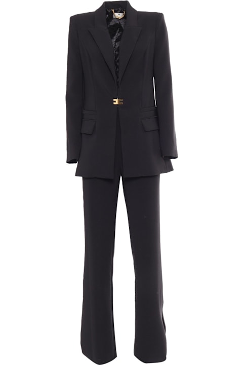 Suits for Women Elisabetta Franchi Double Layer Stretch Crepe Suit