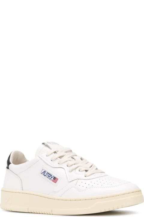 Sneakers for Men Autry 'medalist' White Low Top Sneakers With Beige Suede Details In Leather Man