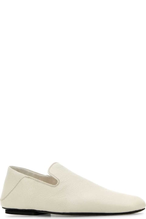 Bottega Veneta Shoes for Women Bottega Veneta White Leather Adamo Slippers