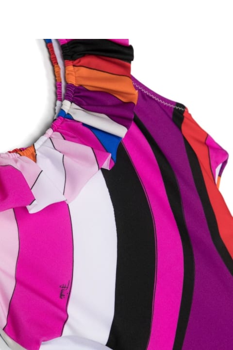 Pucci Swimwear for Girls Pucci Cut-out Swimwear With Iride Print In Purple/multicolour