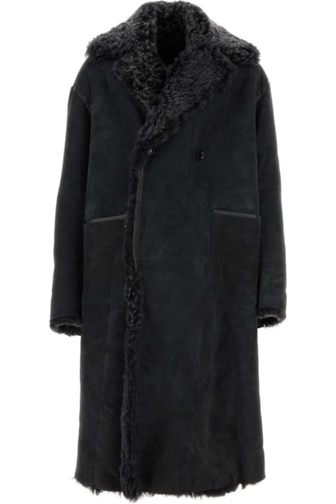 メンズ コート＆ジャケット Dolce & Gabbana Black Suede Coat